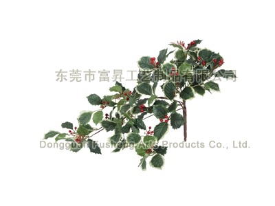 【F4677/14】Holly Leaf & Berry x 14Artificial Flowers